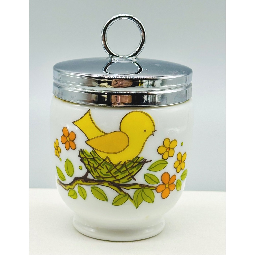 Lorrie Design King Size Egg Coddler Yellow Bird On Nest Japan